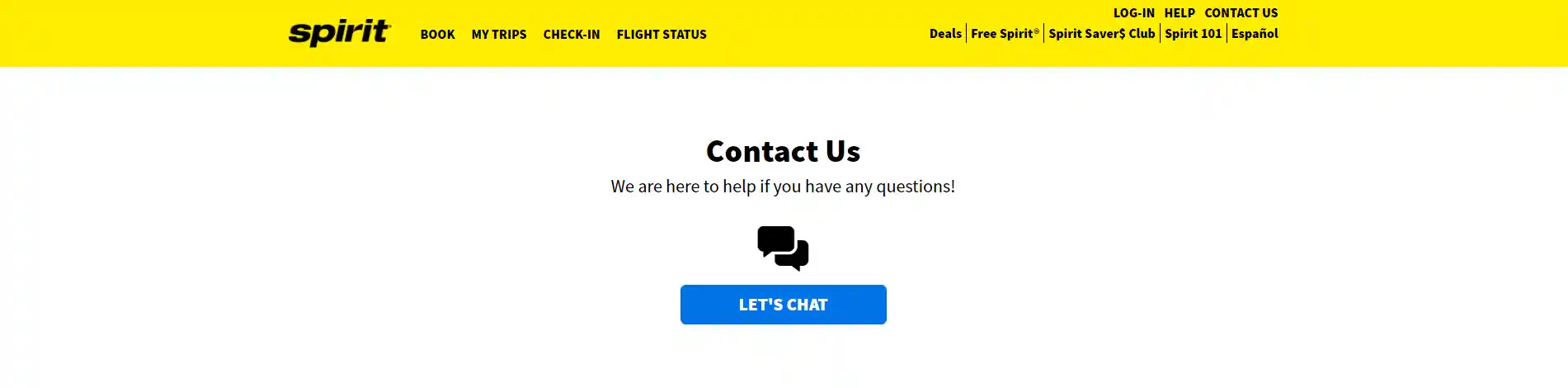 Spirit Airlines Live Chat