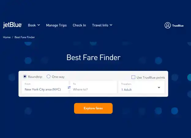 Jetblue fare finder