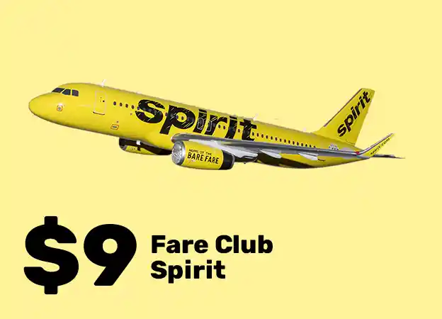 $9 fare club Spirit